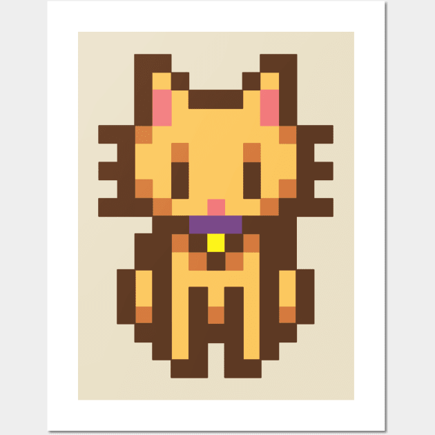 Pixel Cat 1 Wall Art by TASCHE